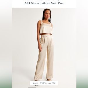 Abercrombie sloane tailored satin pants